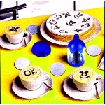 Dekorators kapučīno, lattei, turku kafijai, kūkai, konditorejas izstrādājumiem, kūciņām, 30 ml, zils